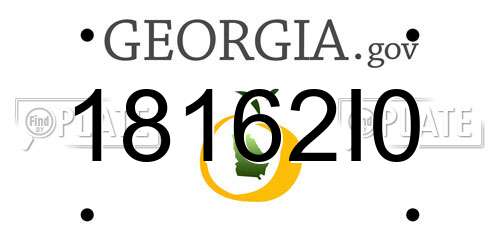 18162I0 Georgia License Plate