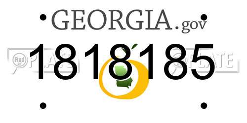 1818185 Georgia License Plate