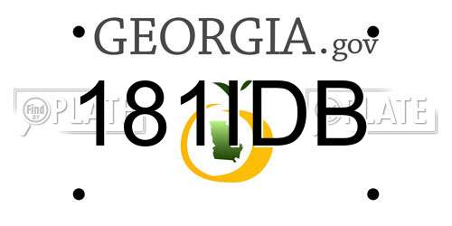 181IDB Georgia License Plate