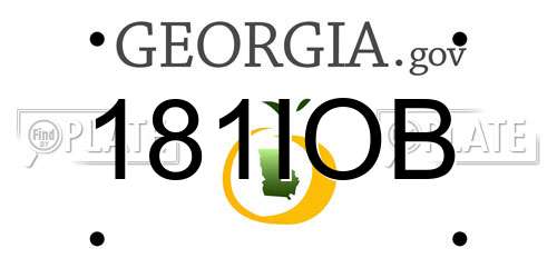 181IOB Georgia License Plate