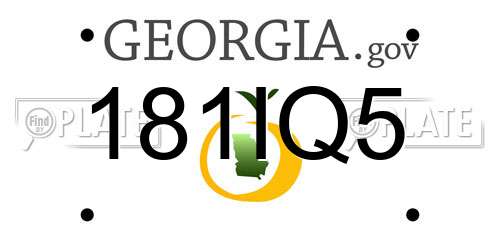 181IQ5 Georgia License Plate