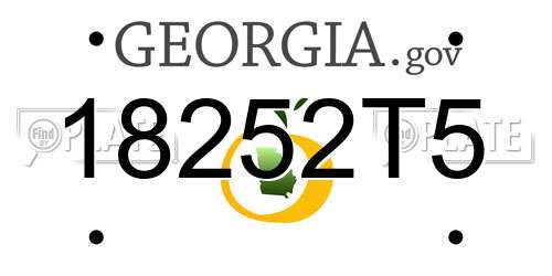 18252T5 Georgia License Plate