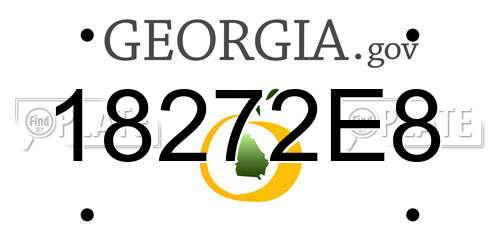18272E8 Georgia License Plate