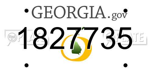 1827735 Georgia License Plate