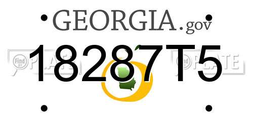 18287T5 Georgia License Plate