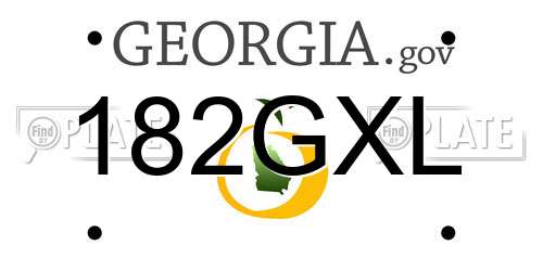 182GXL Georgia License Plate