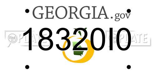 18320I0 Georgia License Plate