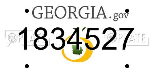 1834527 Georgia License Plate