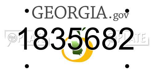 1835682 Georgia License Plate
