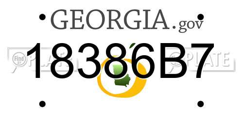 18386B7 Georgia License Plate