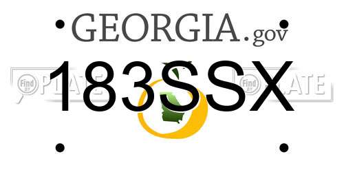 183SSX Georgia License Plate
