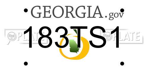 183TS1 Georgia License Plate