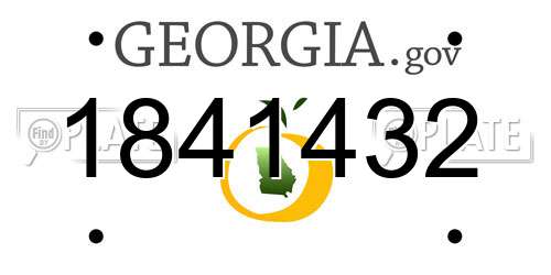 1841432 Georgia License Plate