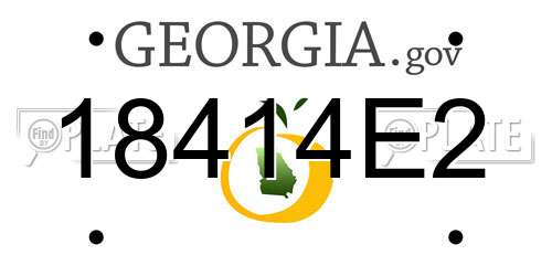 18414E2 Georgia License Plate