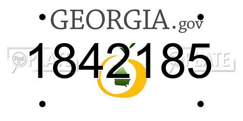 1842185 Georgia License Plate