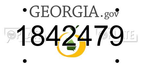 1842479 Georgia License Plate
