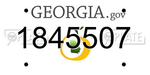 1845507 Georgia License Plate