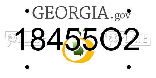 18455O2 Georgia License Plate
