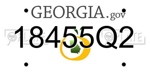 18455Q2 Georgia License Plate