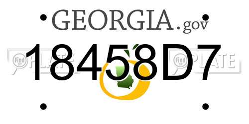 18458D7 Georgia License Plate