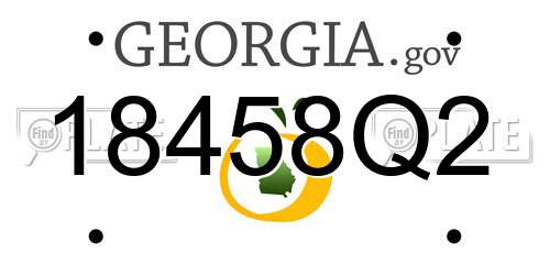 18458Q2 Georgia License Plate