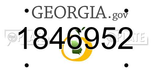 1846952 Georgia License Plate