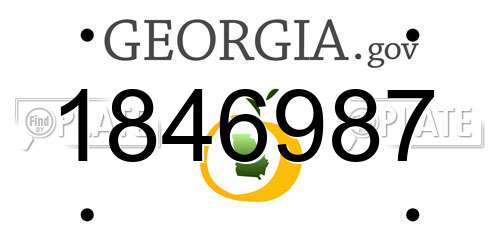 1846987 Georgia License Plate