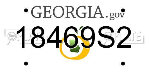 18469S2 Georgia License Plate