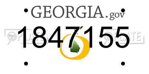 1847155 Georgia License Plate