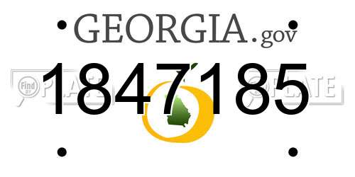 1847185 Georgia License Plate