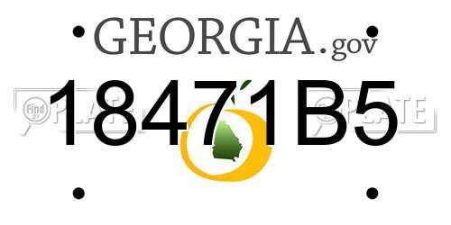 18471B5 Georgia License Plate