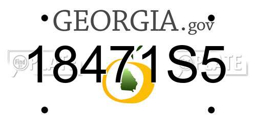 18471S5 Georgia License Plate