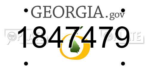 1847479 Georgia License Plate