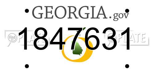 1847631 Georgia License Plate