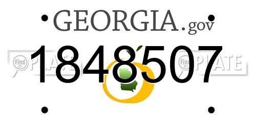 1848507 Georgia License Plate