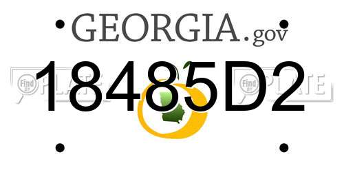 18485D2 Georgia License Plate