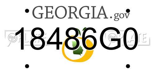 18486G0 Georgia License Plate
