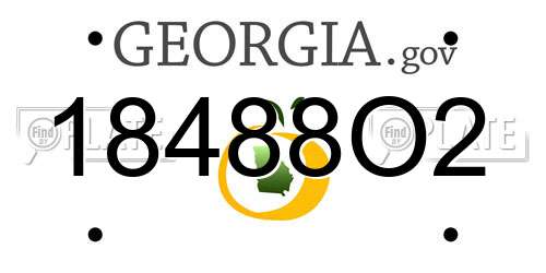 18488O2 Georgia License Plate