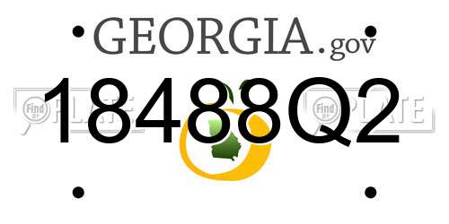 18488Q2 Georgia License Plate