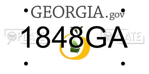 1848GA Georgia License Plate