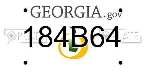 184B64 Georgia License Plate