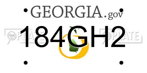 184GH2 Georgia License Plate