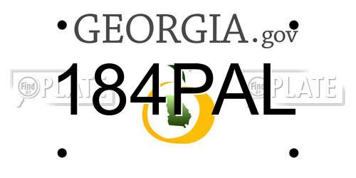 184PAL Georgia License Plate
