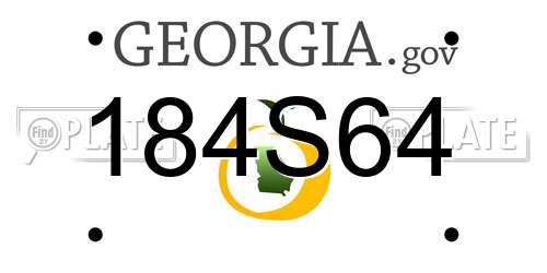 184S64 Georgia License Plate