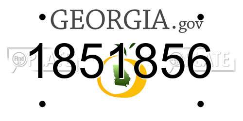 1851856 Georgia License Plate