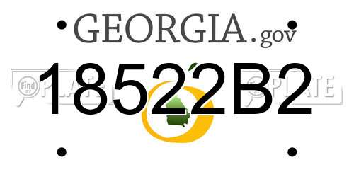 18522B2 Georgia License Plate