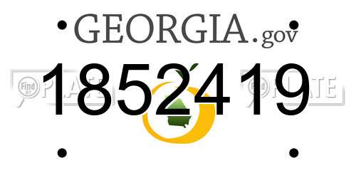 1852419 Georgia License Plate