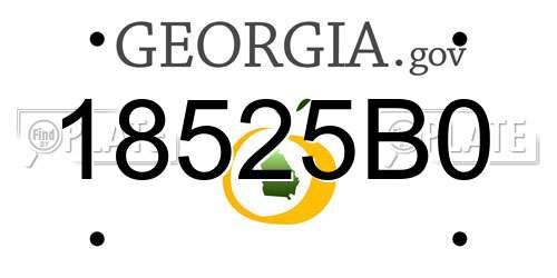 18525B0 Georgia License Plate