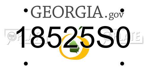 18525S0 Georgia License Plate