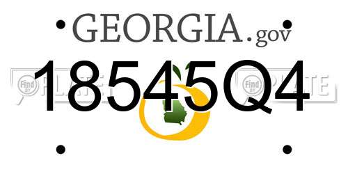 18545Q4 Georgia License Plate